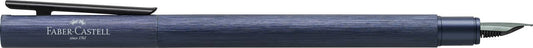 Faber-Castell NEO Slim Brushed Aluminum Dark Blue Fountain Pen