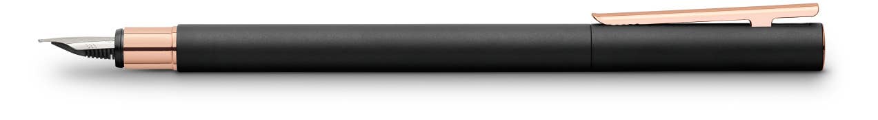 Faber-Castell NEO Slim Black Matte & Rose Gold Fountain Pen