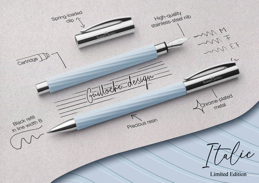 Faber-Castell Ambition Italic Ice Blue Fountain Pen