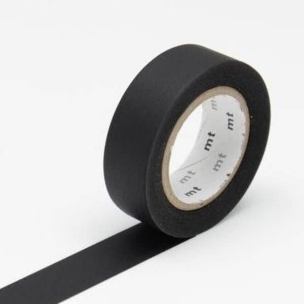 Black tape roll with 'mt' branding on a white background