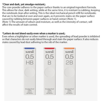 Uni Smudge-Proof Lead [0.3mm / 0.5mm]
