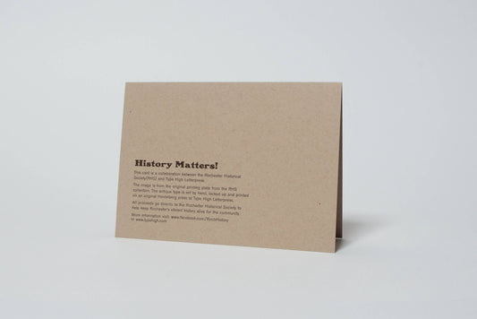 Upper Falls 1830 Rochester NY Letterpress Greeting Card