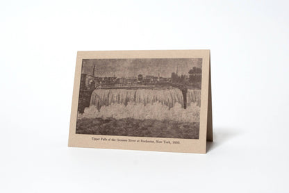Upper Falls 1830 Rochester NY Letterpress Greeting Card