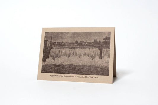 Upper Falls 1830 Rochester NY Letterpress Greeting Card