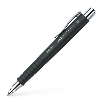 Black pen with silver accents on a white background