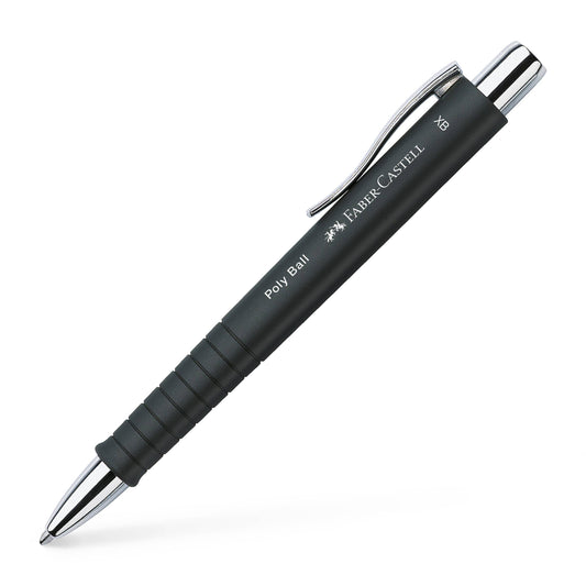 Black pen with silver accents on a white background