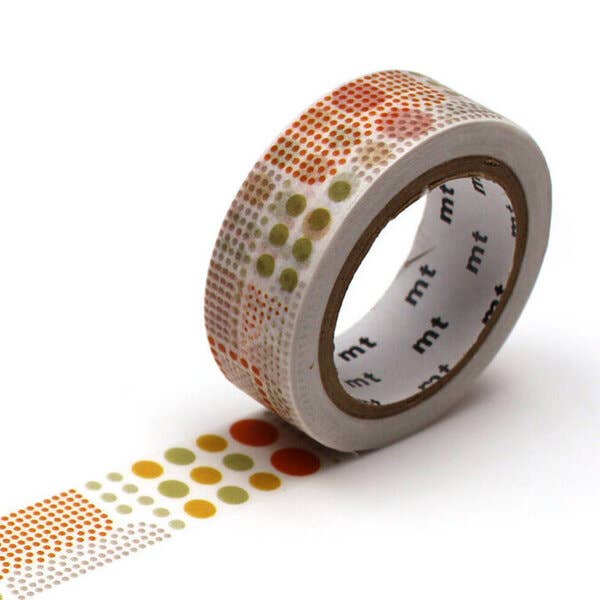 Roll of decorative tape with a pattern on a white background