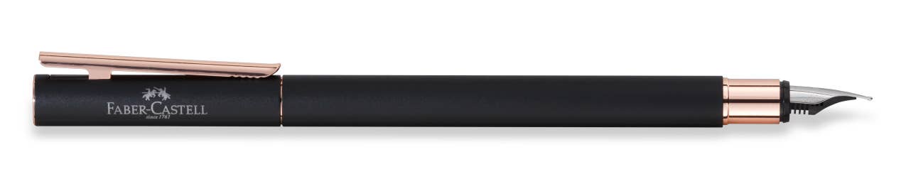 Faber-Castell NEO Slim Black Matte & Rose Gold Fountain Pen