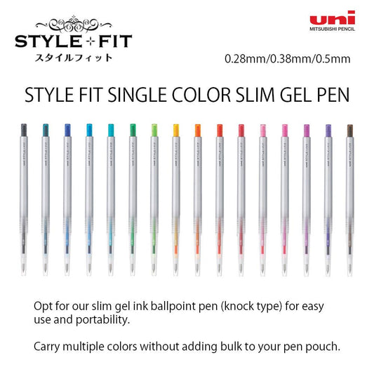 Uni Style Fit Single Color Slim Gel Pen