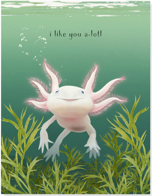 Felix Doolittle - Axolotl - Greeting Card