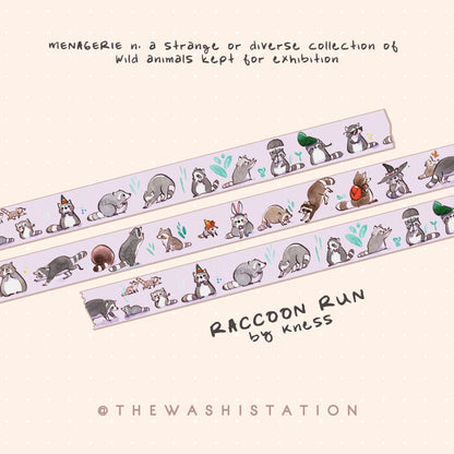 Raccoon Run Washi Tape