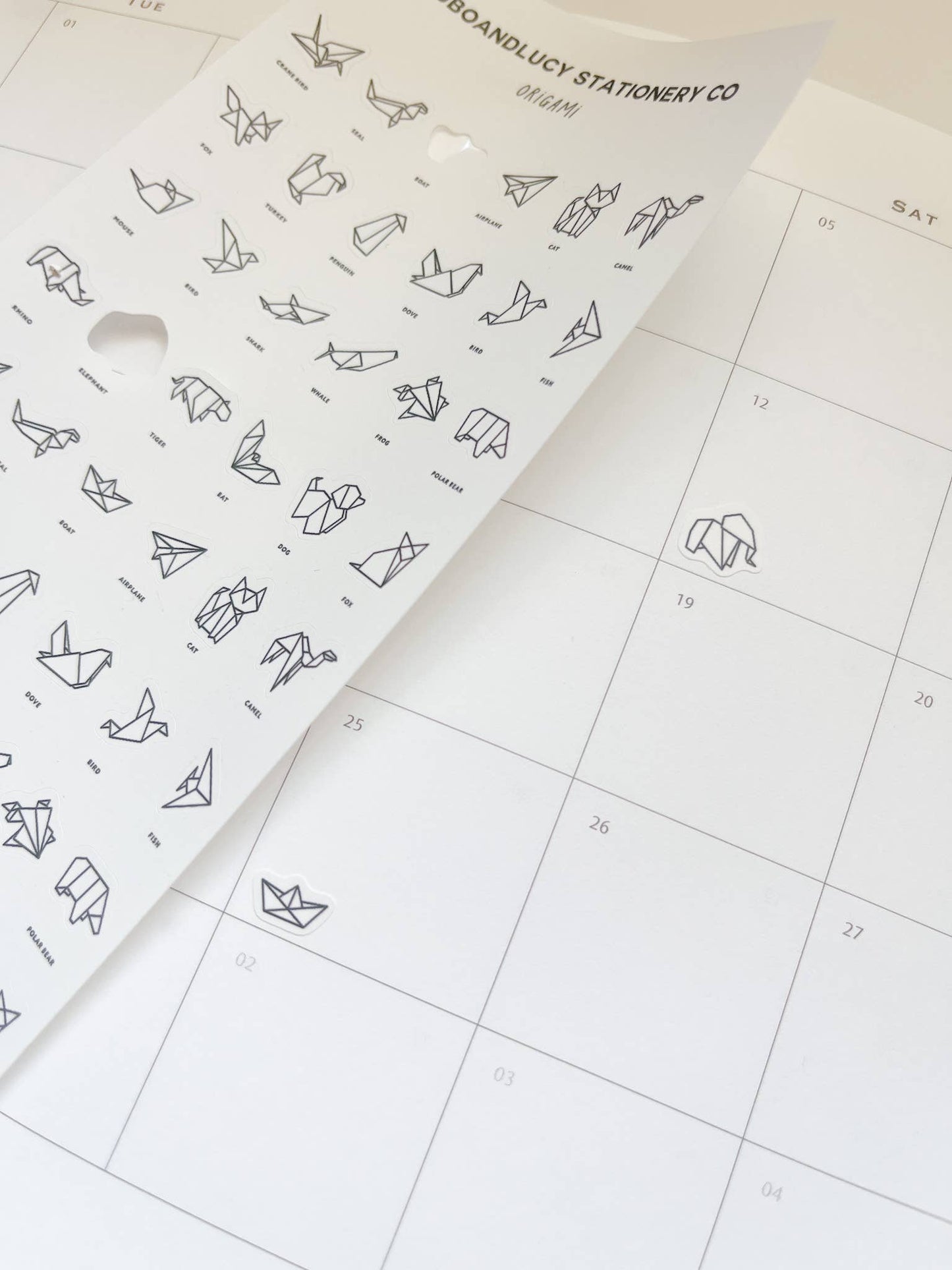 Tiny Animal Origami Sticker Sheet