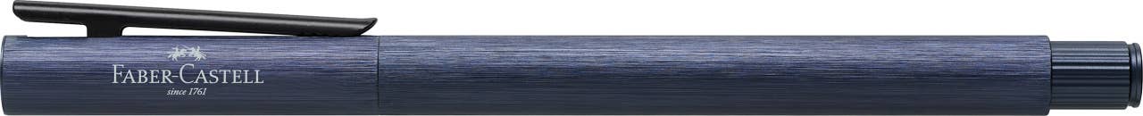 Faber-Castell NEO Slim Brushed Aluminum Dark Blue Fountain Pen