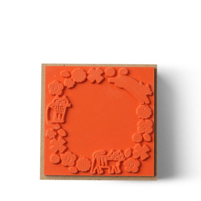 Decole Floral Cat Circle Stamp