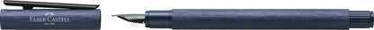 Faber-Castell NEO Slim Brushed Aluminum Dark Blue Fountain Pen