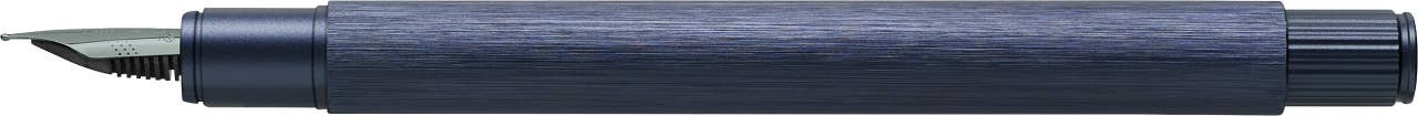 Faber-Castell NEO Slim Brushed Aluminum Dark Blue Fountain Pen