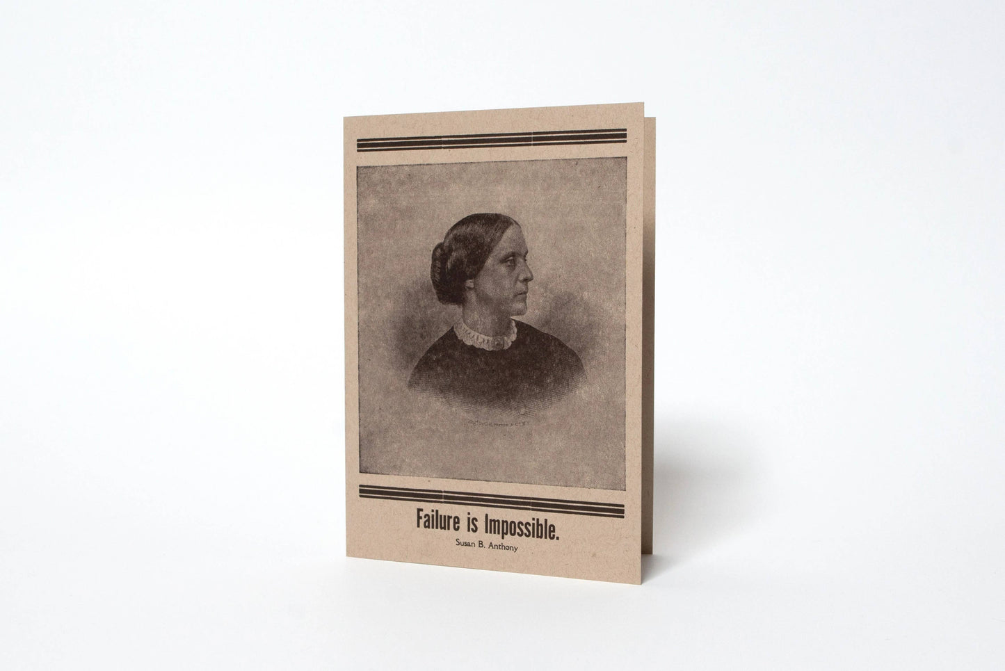 Susan B. Anthony Failure is Impossible Letterpress Card