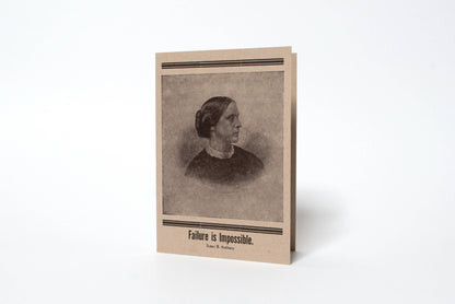 Susan B. Anthony Failure is Impossible Letterpress Card