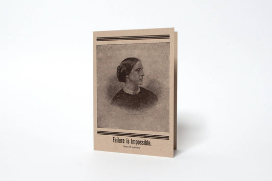 Susan B. Anthony Failure is Impossible Letterpress Card