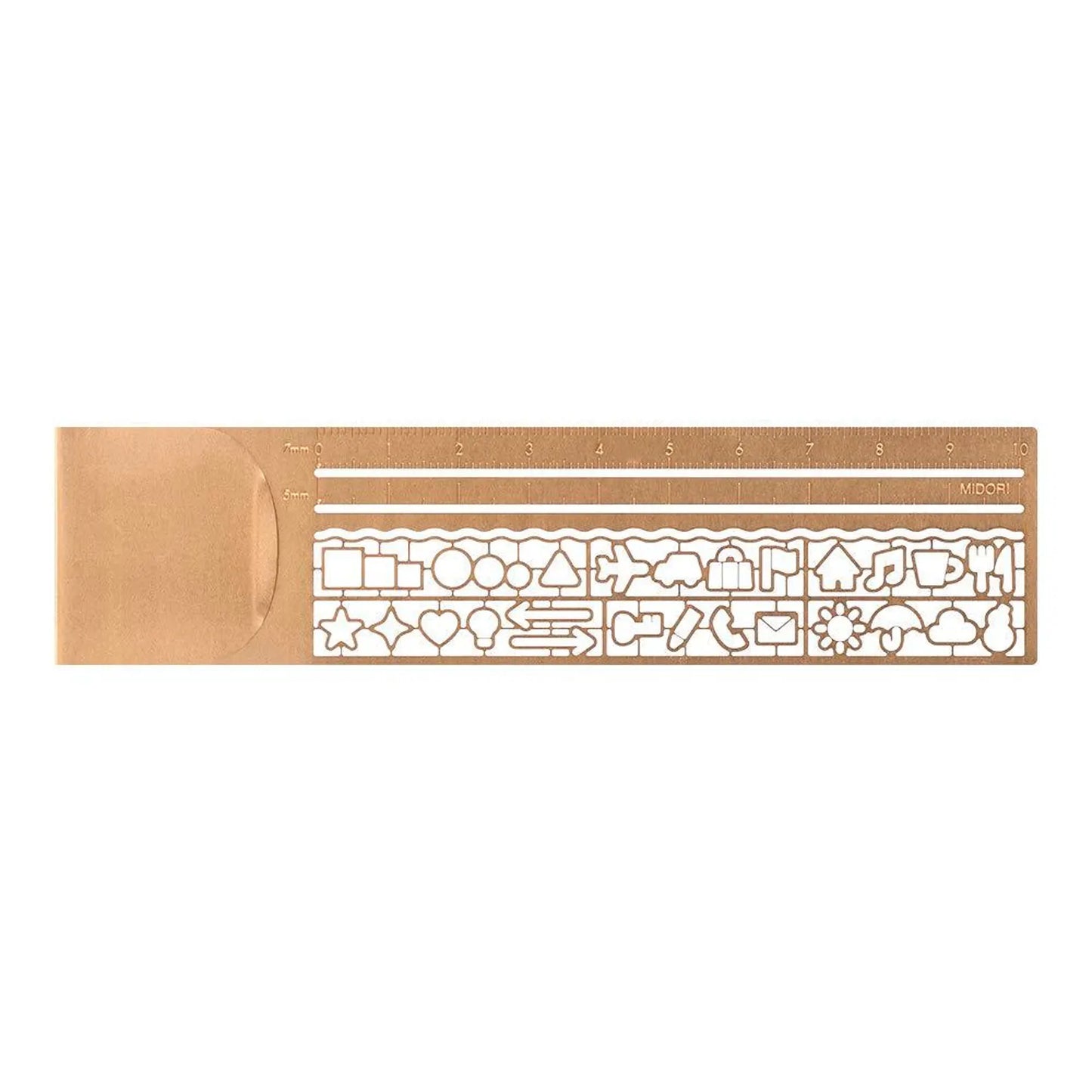 Midori Clip Ruler - Daily Design (Copper)